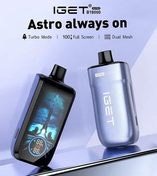 IGET Astro B18000 Puffs | Dual Mode Disposable Device | Express Delivery in India