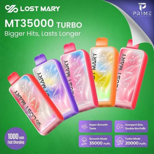 Buy Lost Mary MT 35000 35K Puffs Turbo Vape Online | Express Delivery in Mumbai