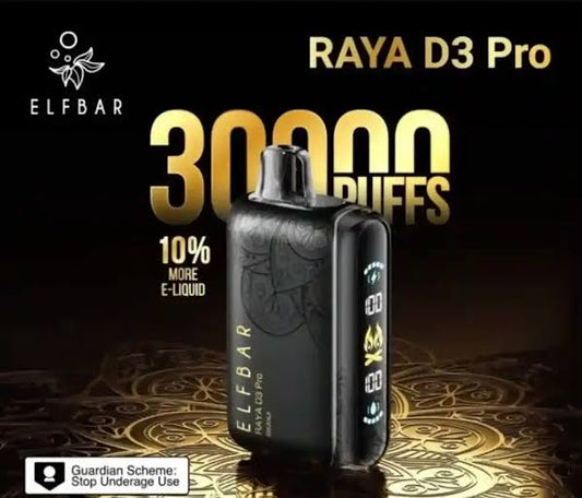 Buy Elfbar Raya D3 Pro 30,000 30k Puffs Vapes Online | Express Delivery in India