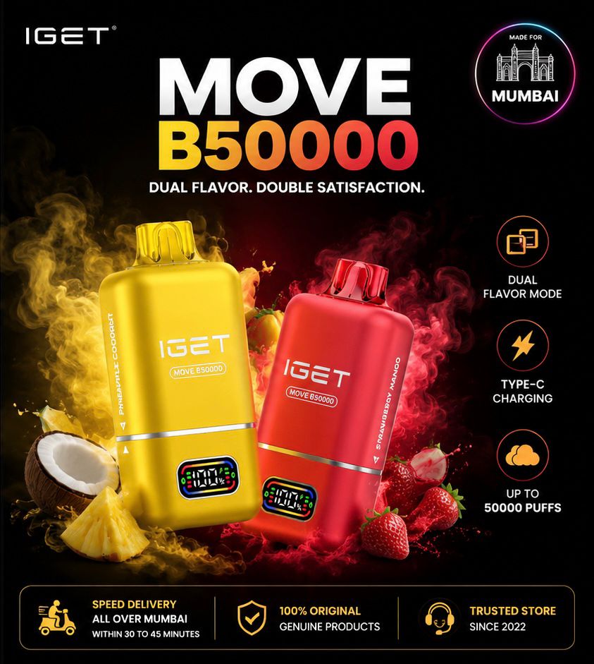 IGET Move B50000 50K 50000 Puffs Dual Flavour Vape Online in Mumbai | 45 Min Delivery