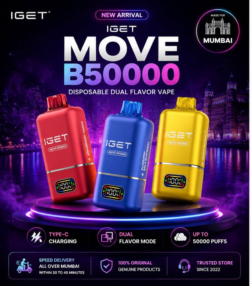 IGET Move B50000 50K 50000 Puffs Dual Flavour Vape Online in Mumbai | 45 Min Delivery
