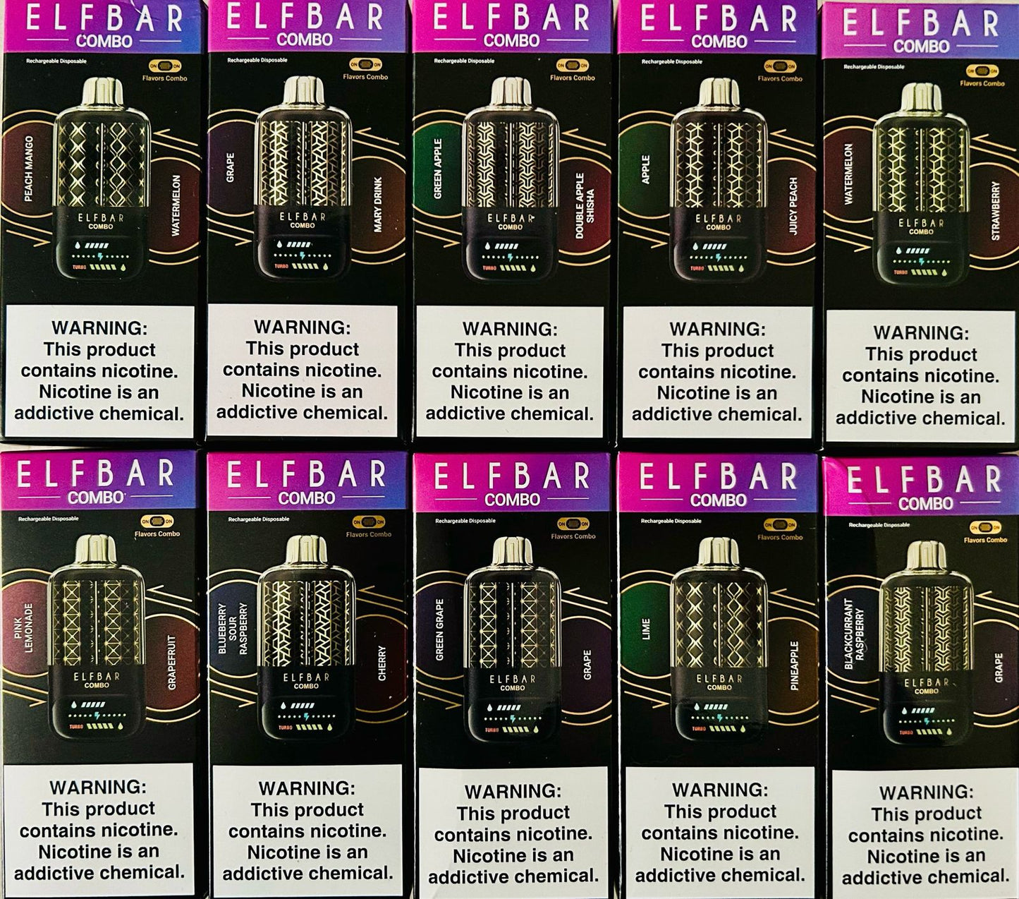 Buy Elfbar Combo 25,000 (25K Puffs) Dual Flavor Disposable Vapes Online | Express Delivery in India