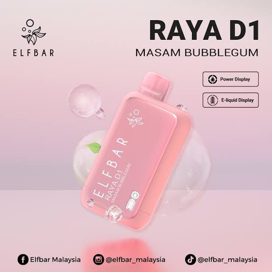 Elfbar Raya D1 13000 Puffs – Masam Bubblegum – Disposable Vape Bangalore
