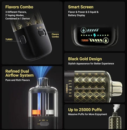 Buy Elfbar Combo 25,000 (25K Puffs) Dual Flavor Disposable Vapes Online | Express Delivery in India