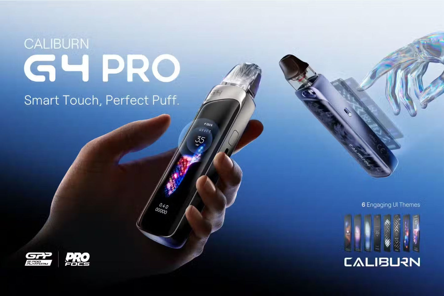 Buy Caliburn G4 Pro Pod System 1800mAh Online | Smart Touch Display | Express Delivery in India